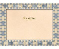 Natalini MISSORI Azzurro 10X15 Marco de Fotos con Soporte para Mesa, Madera, Azul Claro, 10 X 15 X 1,5