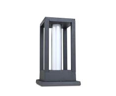wonderlamp, Sobremuro de exterior LED Fuero (7W), Impermeable IP 54, Luz neutra, Iluminacion para jardÃn, terraza, Antracita