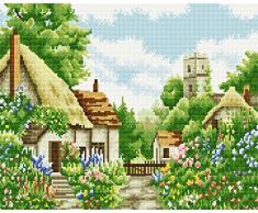 Diamond Completo bedeckung con Marco de Madera Painting Juego de 40Â x 50Â Diamante Pintura Bordado Mano Manualidades mosaicos Flores Cesta Casa Am Bach (GJ272)