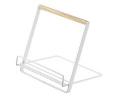 YAMAZAKI Tosca Soporte para Libros de Cocina, Acero, Blanco