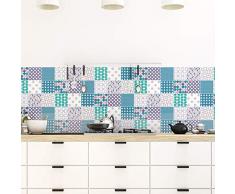 Pegatinas adhesivas de azulejos | Adhesivo de azulejos de cemento â Adhesivo de azulejos de cemento â Adhesivo para pared baño y cocina 15 x 15 cm â 9 créditos adhesivos