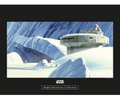 Komar Wandbild Von Star Wars Classic RMQ Hoth Echo Base | Kinderzimmer, Jugendzimmer, Dekoration, Kunstdruck | ohne Rahmen | WB146-40x30 fotomural, carbÃ³n