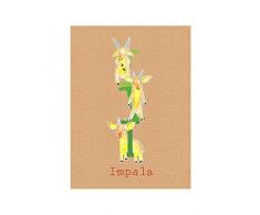 Komar Wandbild Von ABC Animal I | Poster, Bild, Wohnzimmer, Schlafzimmer, Dekoration, Kunstdruck | ohne Rahmen | P036I-40x50 fotomural, carbÃ³n