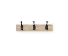 AmazonBasics - Perchero de pared, 3 ganchos modernos, Natural