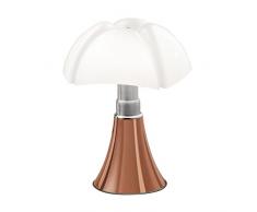 Martinelli Luce Minipipistrello - Lámpara de mesa con luz difusa, 9 W, táctil, LED, color cobre