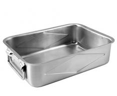 Pinti Inox Pinti - Bandeja Rectangular de Acero Inoxidable para Cocina, 35 x 25 cm