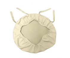 La Lino popelín chiavary Silla Funda para cojín, poliéster, poliéster, Crema, 38.1 x 38.1 x 0.04 cm