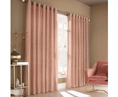 Furn Himalaya - Cortinas con Ojales (2 Unidades), diseÃ±o de Jacquard luminiscente, 100% poliÃ©ster, poliÃ©ster, Rosa encarnado, 229 x 229cm (90 x 90 Inches)