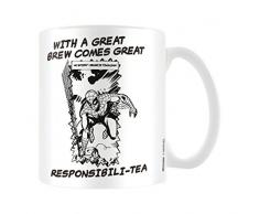 Marvel MG23465 8 x 11,5 x 9,5 cm retro gran de té responsabili taza de cerámica, Multi-color