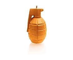 Candellana Hecho a Mano Grenade Vela de Regalo - Divertida - Vela Decorativa - Decoración del Hogar - Regalos para Amigos - Mecha de Algodón - Tiempo de Quemado 12h - Vela Orange