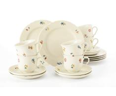 Seltmann Weiden Servicio de cafÃ© 18 Piezas | Set para 6 Personas | Serie Marieluise Marfil | Servicio Incluye Cada 6 Plato de Desayuno, Taza de cafÃ©, platillo de cafÃ©