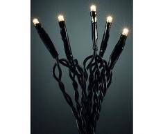 Konstsmide guirnalda de Micro LED, 35 diodos de luz blanca cálida, 24 V transformador interior, cable verde 6352-120