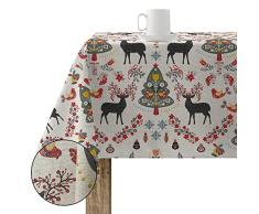 BELUM | Mantel Navidad 250x140 cm resinado Antimanchas Modelo Merry Christmas 43 Lurex