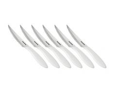Tescoma Presto Cuchillo Chuletero, Acero Inoxidable, Blanco, 29.5x12x3 cm, 6 Unidades
