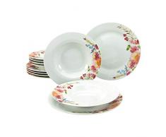 Creatable 20482 Flower Dreams - Vajilla (12 piezas, porcelana), diseño de flores