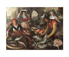 Póster de Joachim Beuckelaer de los cuatro elementos del agua, gran impresión artÃstica para pared