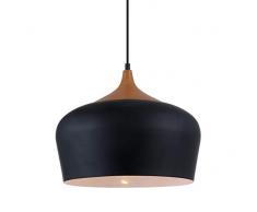 LUSSIOL Luminaire Britta S - Lámpara Colgante de Metal, 60 W, Color Negro, diámetro 30 x Altura 25 cm