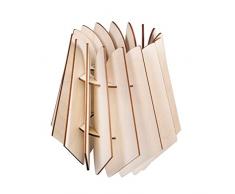 Rayher 62899505 Oslo FSCMixCred - Lámpara de láminas (madera, 18,5 x 18,5 x 20 cm, 18 piezas, en caja)