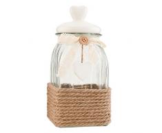 Clayre & Eef 6GL1553 - Tarro de Cristal (12 x 12 x 24 cm, 1,2 L)