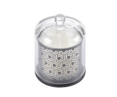 HOMEA 6BPV094NR Velas de Cristal, Negro, pequeño