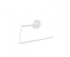 emco Portarrollos de Papel Redondo sin Tapa, Elegante Soporte para Papel higiÃ©nico para atornillar o Pegar de Metal, Soporte para Rollos de Papel higiÃ©nico, Color Blanco Mate