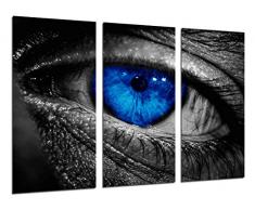 Poster Fotográfico Ojo Humano, Iris Azul Tamaño total: 97 x 62 cm XXL