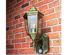 Antiguo aplique de pared de exterior con sensor de movimiento sensor ajustable H:42cm lámpara linterna balcón terraza