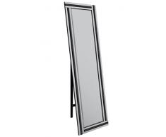 MirrorOutlet Nuevo Triple Biselado Grande Veneciano Cheval de pie Libre Negro y Espejo 150 x 40 cm (150 x 40 cm)
