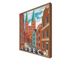 Cuadro con Marco de Madera Retroiluminado Lubeck: Serie Viajera
