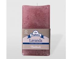 La Briantina Vela perfumada de moco cuadrada, duraciÃ³n 32 horas, altura 10 cm, rosa antiguo, perfume de lavanda