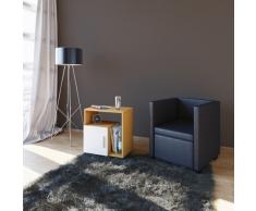 VCMÂ -Â Mesa Auxiliar, mesilla de Noche Consola Mesa Mesa revistero Haya/Blanco 55Â x 50Â x 30Â cm hewilo