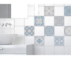 Plage Azulejos Pegatinas Cemento Azulejos Gris, Vinilo, Grey, 10Â x 0.1Â X 10Â Cm