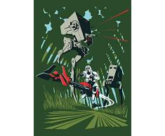 Komar Wandbild Von Star Wars Classic Vector Endor | Kinderzimmer, Jugendzimmer, Dekoration, Kunstdruck | ohne Rahmen | WB108-50x70 fotomural, carbÃ³n