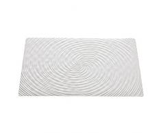 FERIDRAS Remolino Alfombra Antideslizante, Goma, Blanco, 3 x 20 x 51 cm