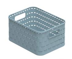 Rotho Eco Country Cesta de 2 l, Plástico (PP), Azul, 2 Liter (18,3 x 13,7 x 9,8 cm)
