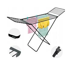 SEPIO - Tendedero | Tendedero con alas | Soporte para Secadora | Secadora de pie | Plegable | Secadora de Ropa | | Estante de Secado | Negro, 200, Grande