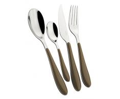 Bugatti GGTA - 023F50 Gioia, cubertería 24 Teilig, Acero Inoxidable, Tabaco, 22 x 8 x 30 cm