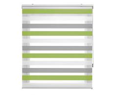 Estoralis Loras Estor Enrollable Doble Tejido, Noche y dÃ­a, Gris-Verde, 105 x 175 cm