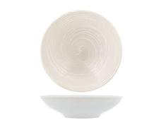 H&H 7893002 Plato hondo Vortex, Stoneware, blanco, 19 cm