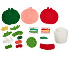 Dimensiones Kit de decoración con apliques de fieltro, 3 unidades, diseño de reloj de pared con péndulo diseño navideño