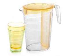 Tescoma Mydrink Jarra 4 Vasos con Tapa, Naranja, 23 x 13 x 23,2 cm