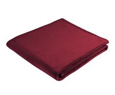 biederlack Orion - Manta Lisa, Mezcla de algodÃ³n, Terciopelo Rojo, Individual