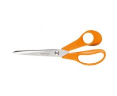 FISKARS 1000815 Naranja, Plata Universal - Tijeras de Escritorio y Manualidades (Adulto, Solo, Naranja, Plata, Acero Inoxidable, Diestra, Universal)