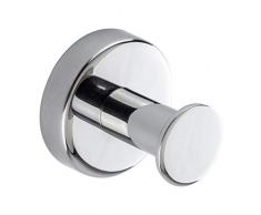 INDA Styl - Perchero de Pared, Acero Inoxidable, Blanco, 5 x 5 x 5 cm