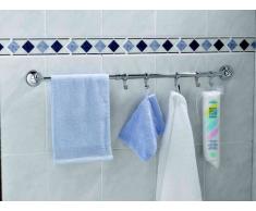 Everloc el Sistema de 10264 vacío – nie Wieder bohren. Perchero con Ganchos, Longitud 35 – 44 cm, Metal, Cromo, 44 x 3.3 x 5 cm