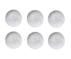 PLATO DE POSTRE DE MÃRMOL BLANCO DE 19CM