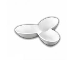 Wilmax WL-992599/A - Plato dividido (porcelana, 13 cm), color blanco