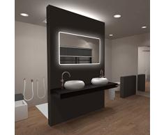 AURLANE Espejo de baÃ±o LED Rectangular autoiluminante, 120 x 70 cm, Ulysse LED 120