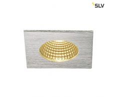 SLV PATTA de I, LED Outdoor techo empotrable (cuadrado, DL IP65 Plata 1800 â 3000 K Lámpara, aluminio, 7.3 W