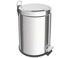 Tramontina 94538103 - Cubo de basura con pedal, acero inoxidable, 17 cm de diÃ¡metro x 27 cm de altura, 3 litros